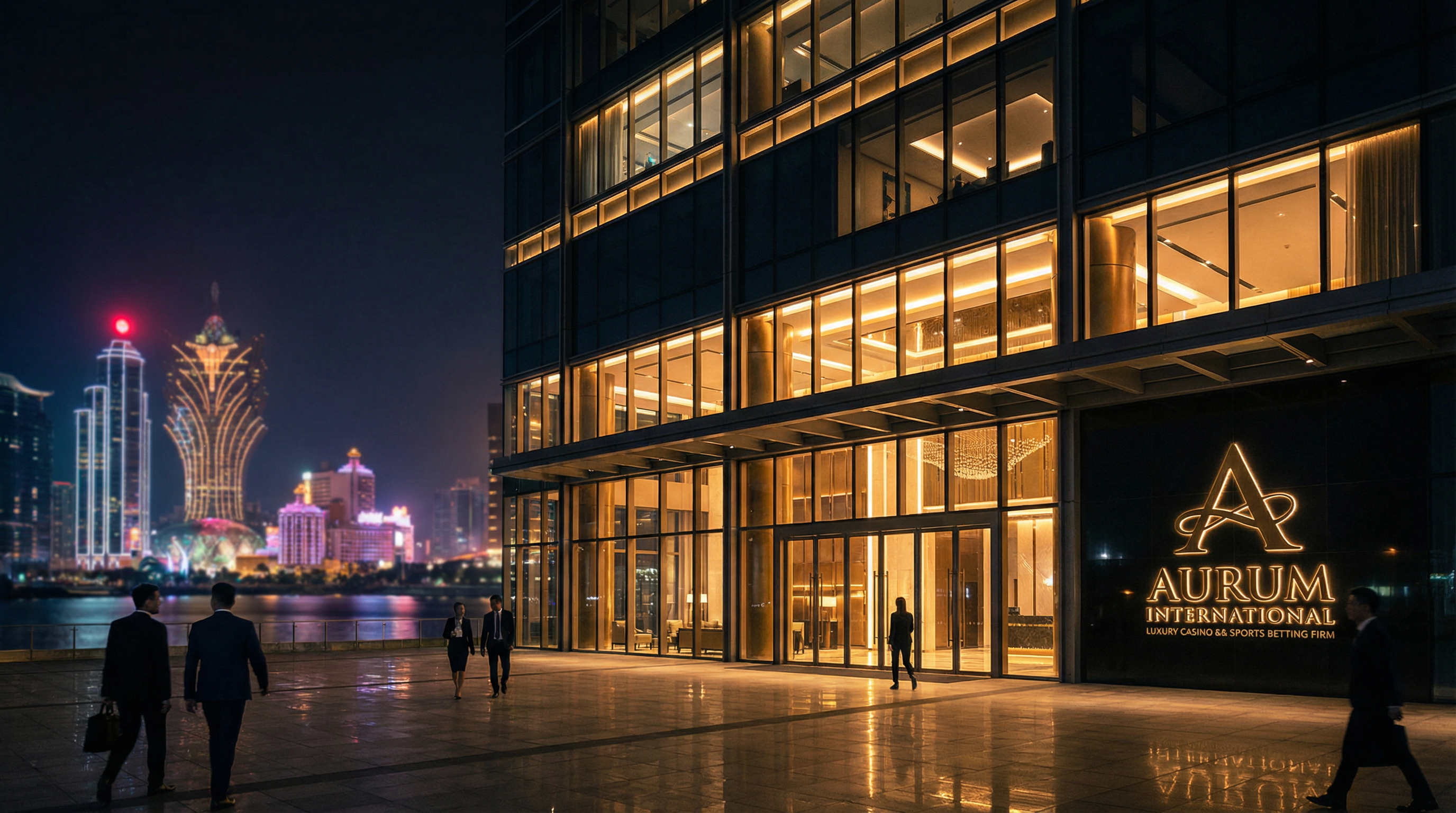 皇冠体育公司总部大楼夜景